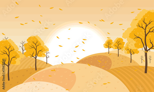 autumn camp seasonal scene