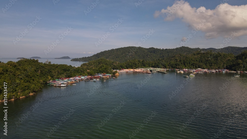 The Scenery of The Villages Within Gaya Island, Kota Kinabalu, Sabah Malaysia