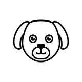 Dog icon vector graphic illustration