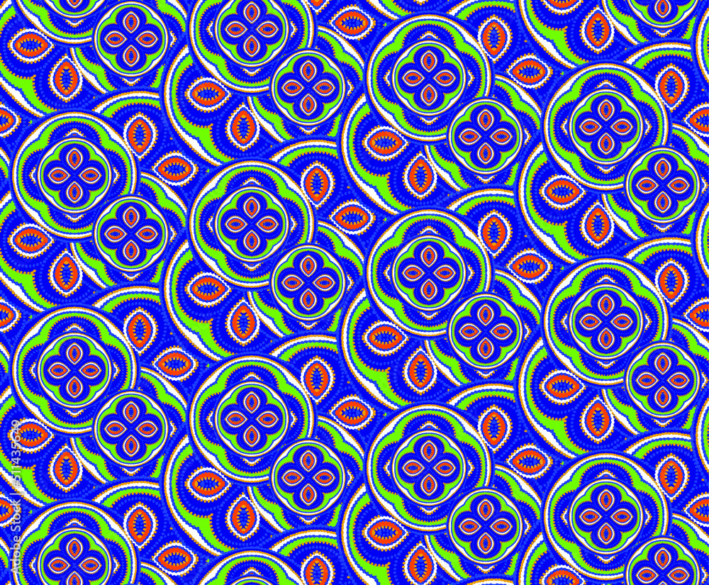 Naklejka premium a metered pattern suitable for textiles consisting of geometric objects