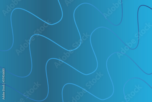 Blue wavy abstract vector background with lines