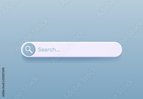 3D Search Bar Blank Isolated.
