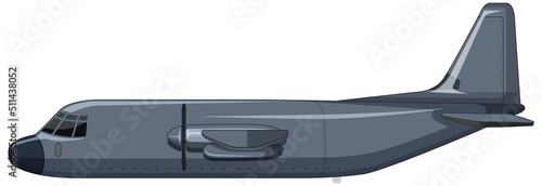A military aircraft on white background