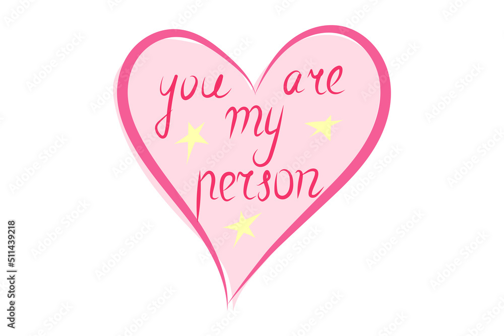 A cute hand drawn heart with handwritten text - A cute hand drawn heart with handwritten text -