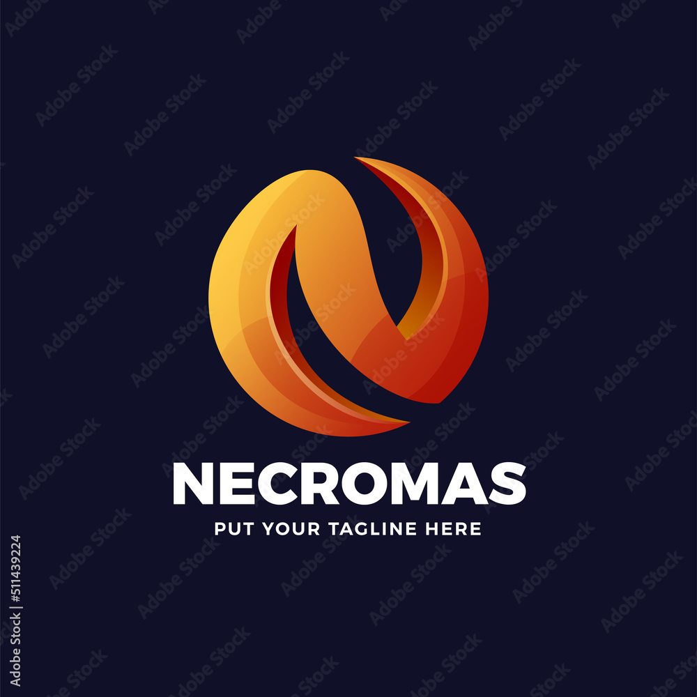Letter N gradient colorful style modern logo template Letter N gradient colorful style modern logo template
