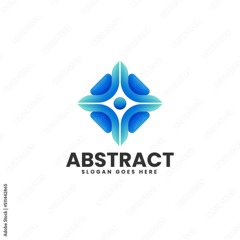 Obraz premium Vector Logo Illustration Abstract Gradient Colorful Style.