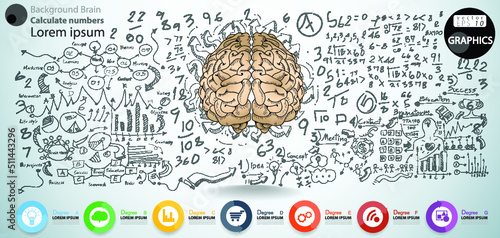 Illustration business.design modern  idea and concept think creativity. for brainstorm,Social network,success,plan,think,search,analyze,communicate, futuristic idea innovation technology.