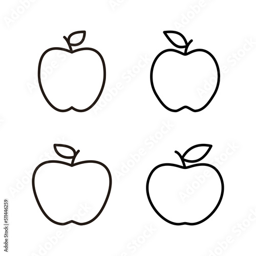 Apple icon vector. Apple sign and symbols for web design.