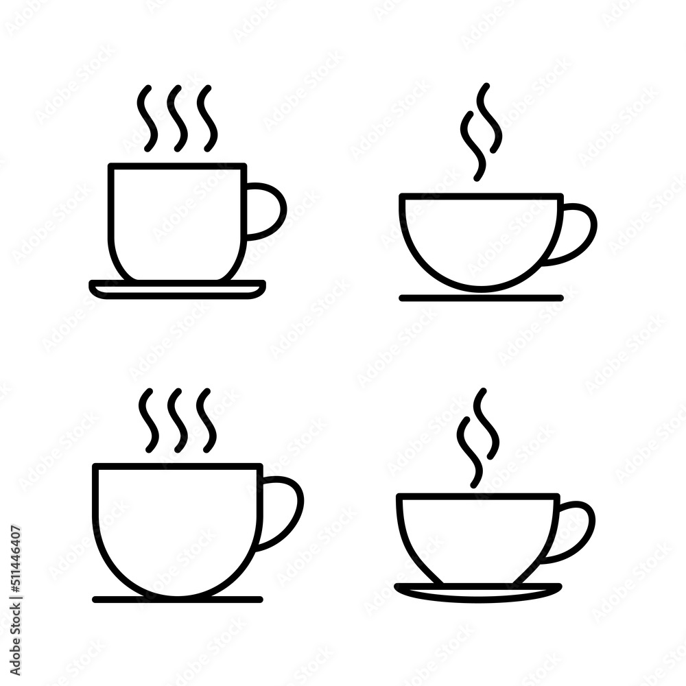 Obraz premium coffee cup icon vector. cup a coffee sign and symbol