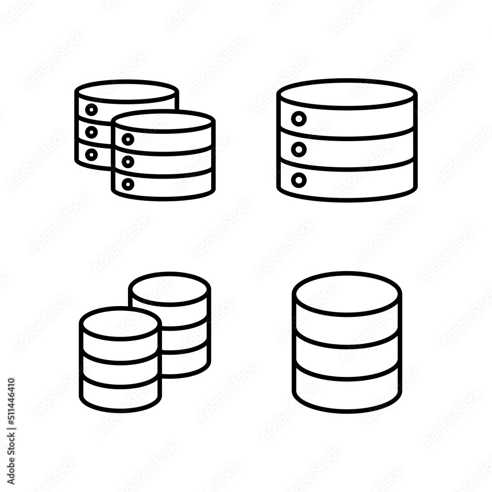 Database icon vector. database sign and symbol Database icon vector. database sign and symbol