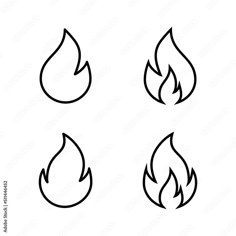 Fire icon vector. fire sign and symbol Fire icon vector. fire sign and symbol