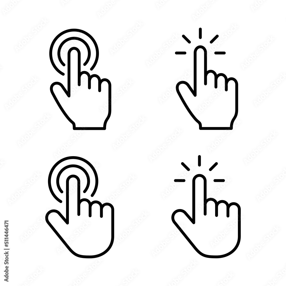 Hand cursor icon vector. cursor sign and symbol. hand cursor icon clik Hand cursor icon vector. cursor sign and symbol. hand cursor icon clik