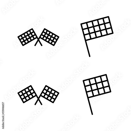 Racing flag icon vector. race flag sign and symbol.Checkered racing flag icon