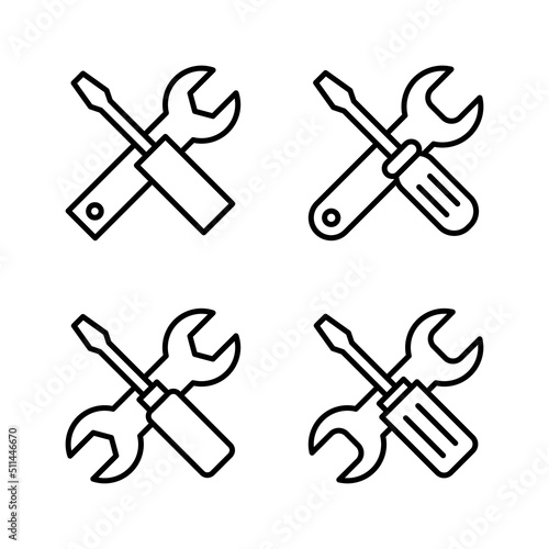 Repair tools icon vector. tool sign and symbol. vectorting icon. Wrench and screwdriver. Service