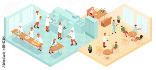 Cooking Isometric Concept