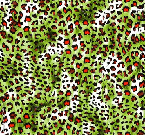 a metered pattern suitable for textiles consisting of wild animal skin