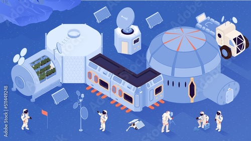 Fototapeta Naklejka Na Ścianę i Meble -  Space Colonization Concept