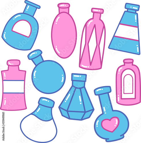 Cosmetic Bottle Doodle Illustration
