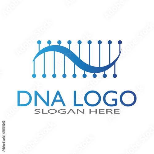 DNA vector logo design template.modern medical logotype.laboratory science icon symbol.colorful pharmacology sign-vector