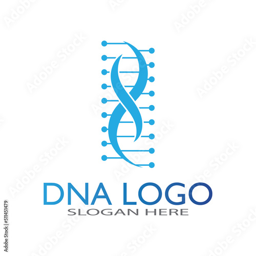 DNA vector logo design template.modern medical logotype.laboratory science icon symbol.colorful pharmacology sign-vector