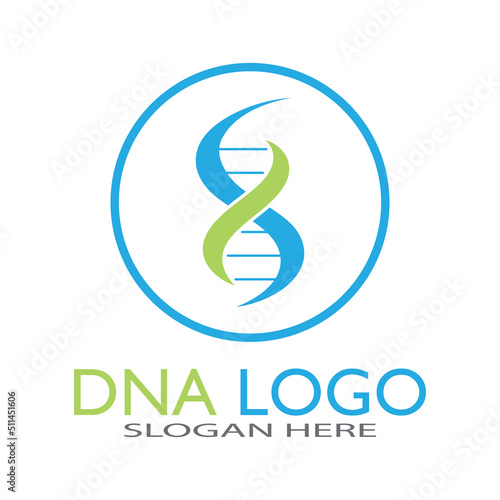 DNA vector logo design template.modern medical logotype.laboratory science icon symbol.colorful pharmacology sign-vector