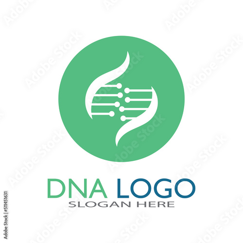 DNA vector logo design template.modern medical logotype.laboratory science icon symbol.colorful pharmacology sign-vector