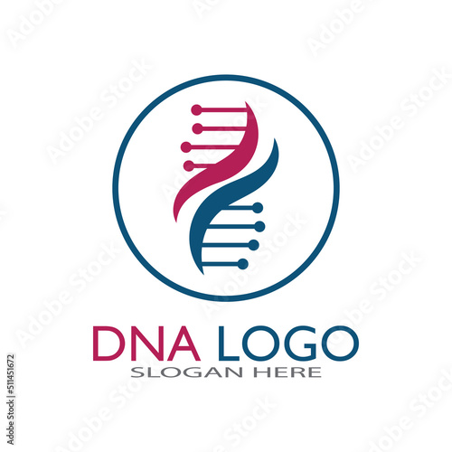 DNA vector logo design template.modern medical logotype.laboratory science icon symbol.colorful pharmacology sign-vector