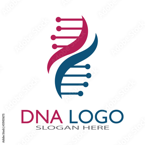 DNA vector logo design template.modern medical logotype.laboratory science icon symbol.colorful pharmacology sign-vector
