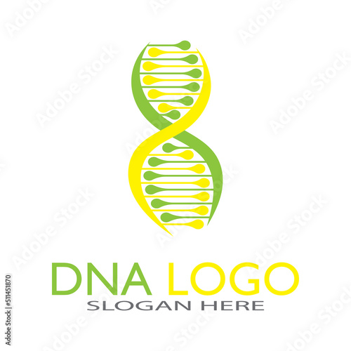 DNA vector logo design template.modern medical logotype.laboratory science icon symbol.colorful pharmacology sign-vector
