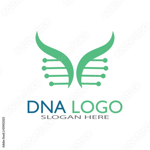 DNA vector logo design template.modern medical logotype.laboratory science icon symbol.colorful pharmacology sign-vector