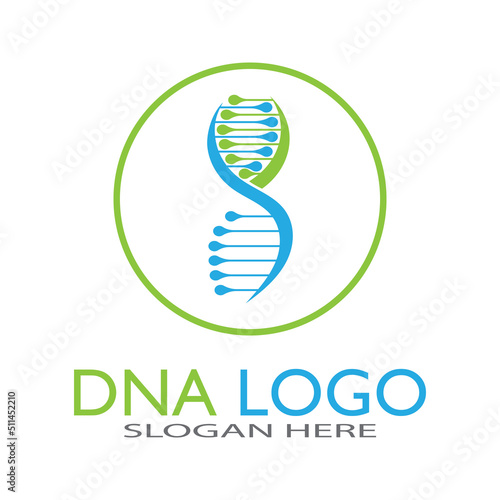 DNA vector logo design template.modern medical logotype.laboratory science icon symbol.colorful pharmacology sign-vector