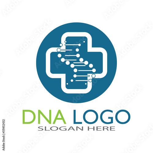 DNA vector logo design template.modern medical logotype.laboratory science icon symbol.colorful pharmacology sign-vector