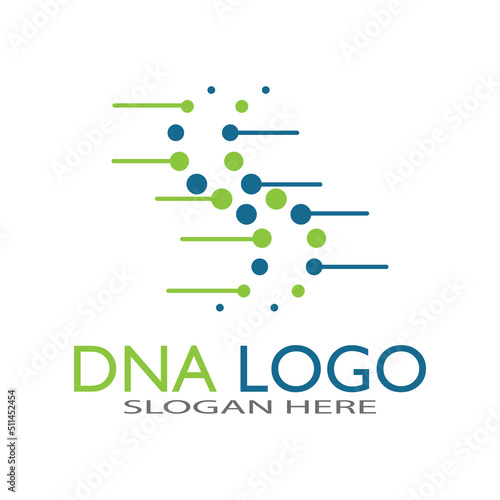 DNA vector logo design template.modern medical logotype.laboratory science icon symbol.colorful pharmacology sign-vector