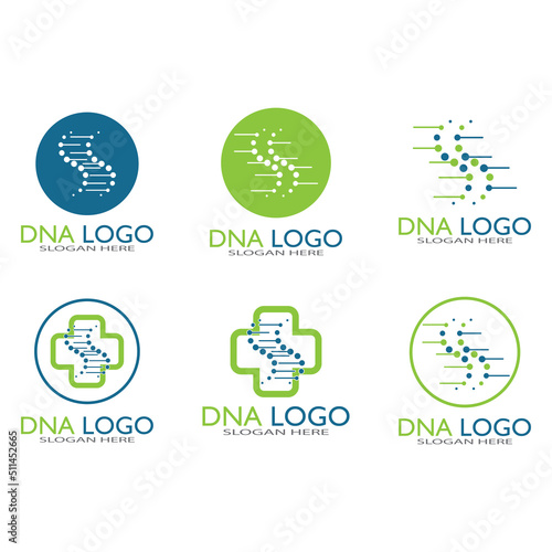 DNA vector logo design template.modern medical logotype.laboratory science icon symbol.colorful pharmacology sign-vector