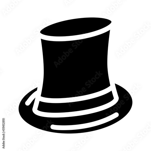 cylinder hat glyph icon vector. cylinder hat sign. isolated symbol illustration