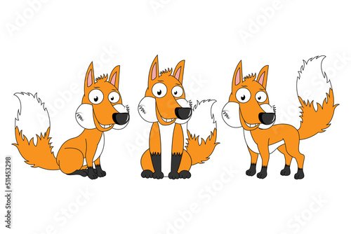 cute fox animal cartoon graphic