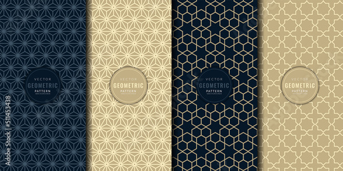 Abstract Arabic pattern combination set. Islamic template background. Geometric ornaments concept. Brochure cover template.