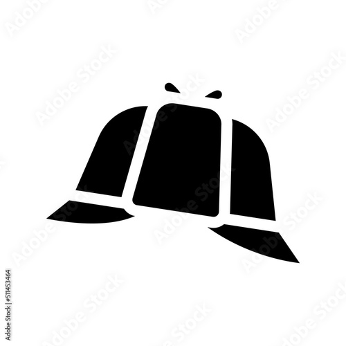 deer hunter hat glyph icon vector. deer hunter hat sign. isolated symbol illustration