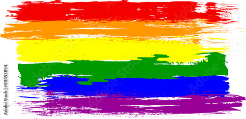 LGBT community. Pride day. Hand with heart in rainbow colors