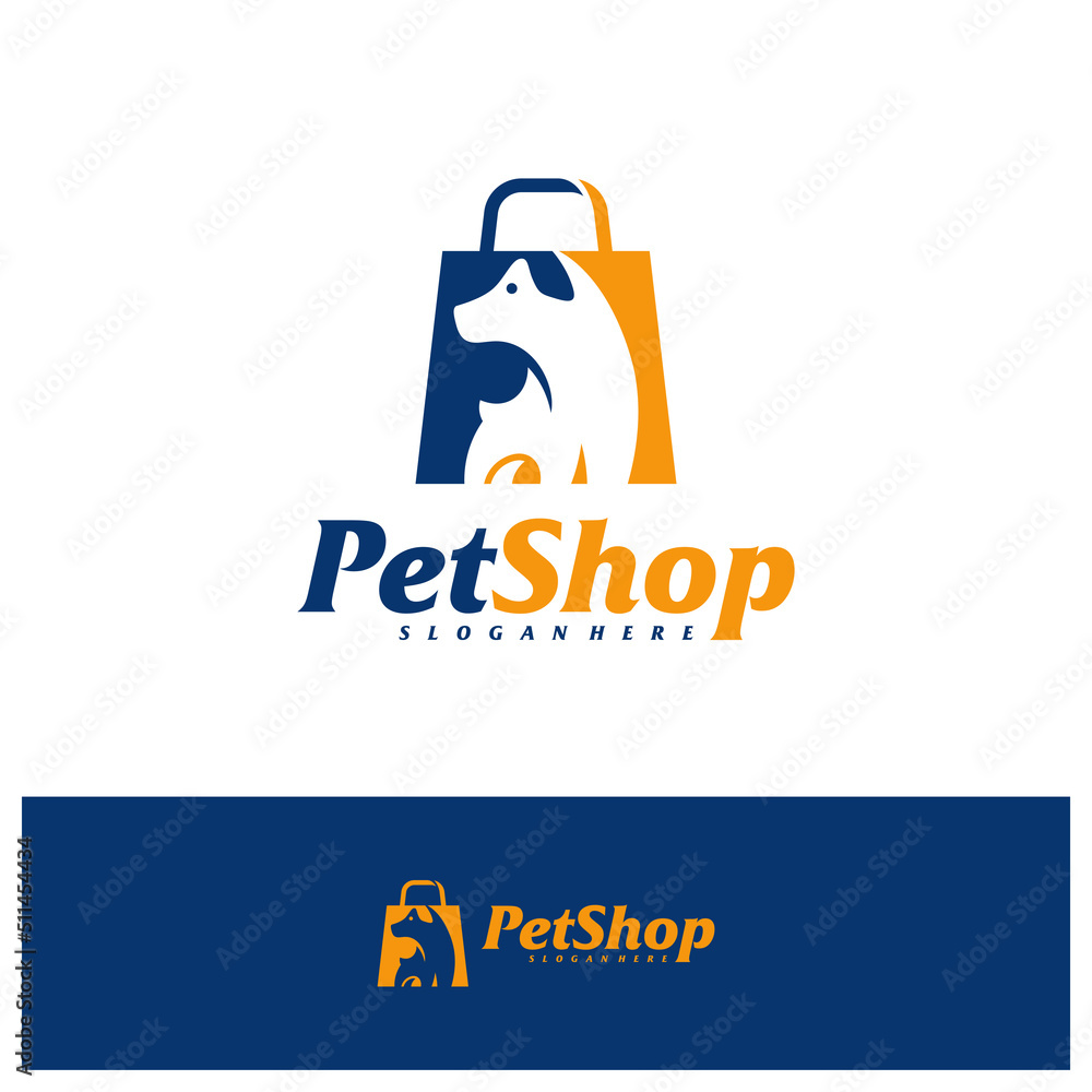 Pet Shop Logo Design Template. Dog Shop logo concept vector. Emblem, Creative Symbol, Icon