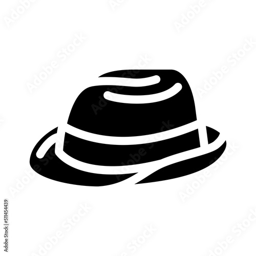elegance hat glyph icon vector. elegance hat sign. isolated symbol illustration