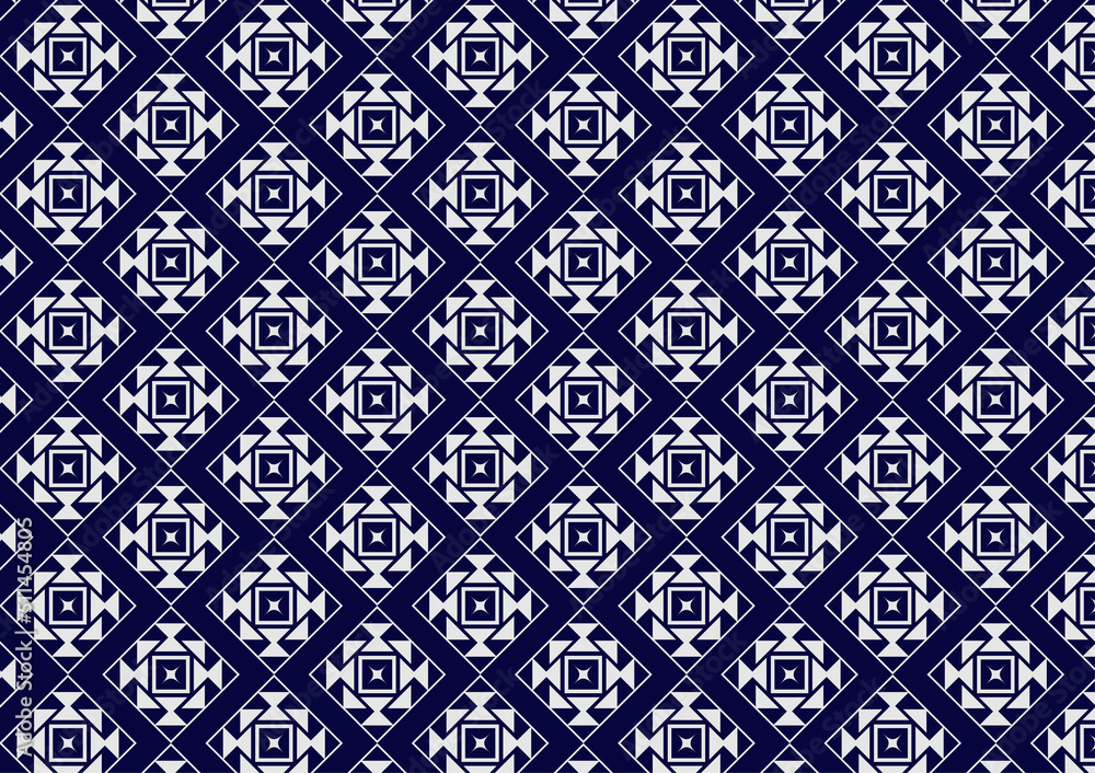 Geometric seamless navy fabric pattern Geometric seamless navy fabric pattern
