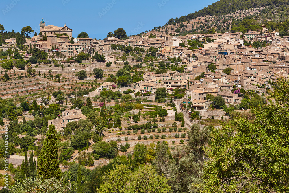 Picturesque stone village in Mallorca island. Valdemossa. Spain