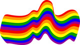 Rainbow liquify wave. Pride flag. Symbol of the LGBT
