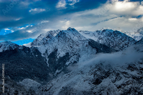 Wallpaper Mural snow covered mountains in winter Torontodigital.ca