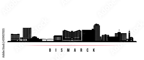 Fotografie, Obraz Bismarck skyline horizontal banner