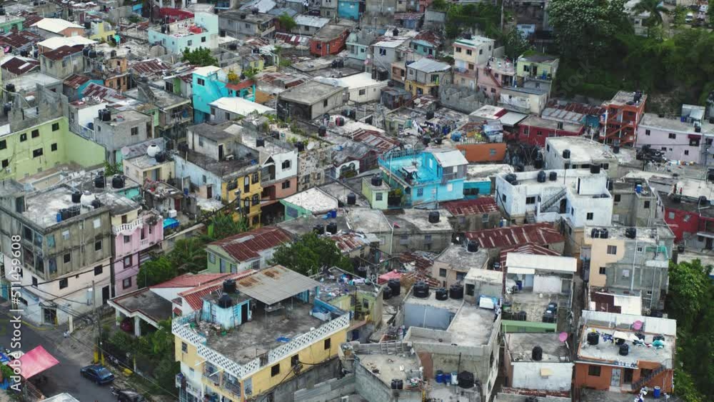 Refugee refuge in the poor neighborhoods of Santo Domingo. A sad ghetto