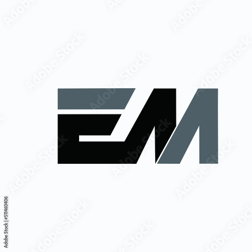 initial EM design logo  , vector with modern style