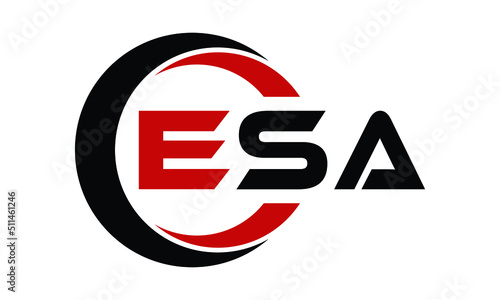 ESA three letter swoosh logo design vector template | monogram logo | abstract logo | wordmark logo | letter mark logo | business logo | brand logo | flat logo | minimalist logo | text | word | symbol