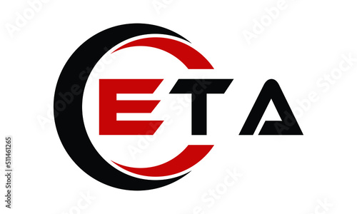 ETA three letter swoosh logo design vector template | monogram logo | abstract logo | wordmark logo | letter mark logo | business logo | brand logo | flat logo | minimalist logo | text | word | symbol